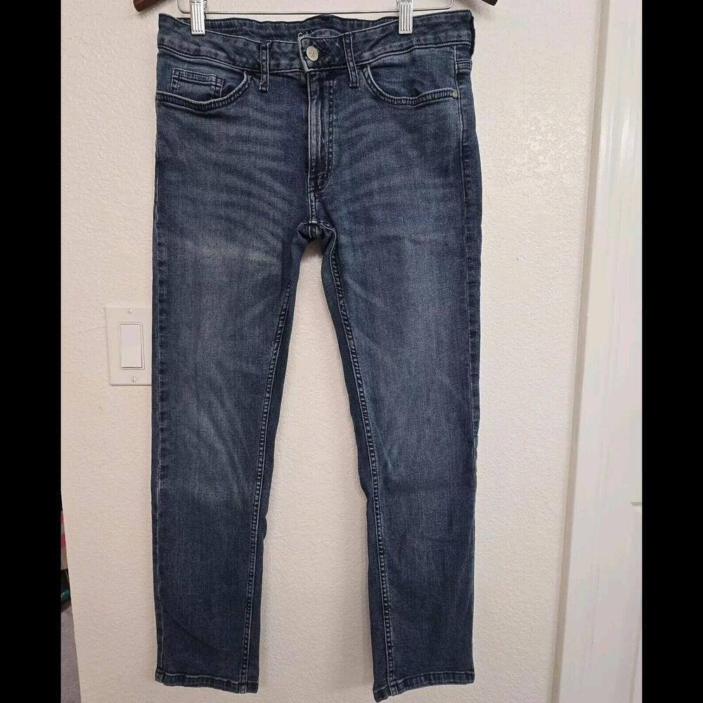 Calvin Klein Jeans Women's Size 6 Blue Mid-Rise Slim Boyfriend Denim 28" Inseam